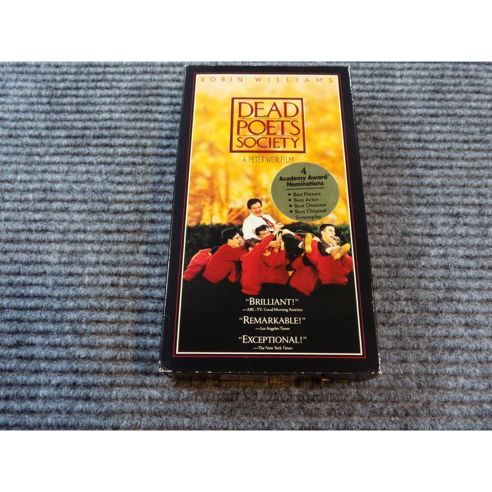 Dead Poets Society VHS Robin Williams Peter Weir Drama Touchstone Home Video